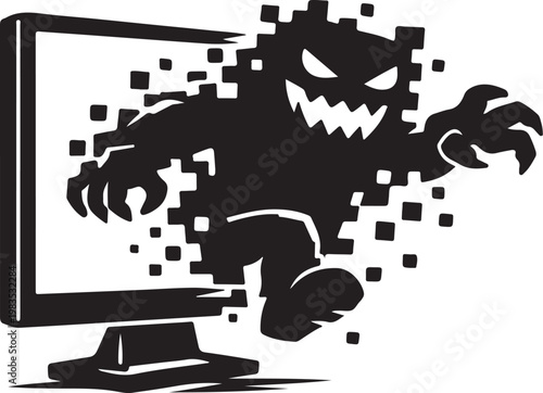 vector illustration of a scary halloween zombie