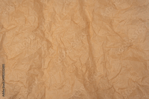 Crumpled paper as background. Top view.