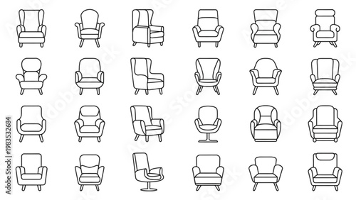 Assorted stylized icons of people engaged in various leisure and work activities Vector