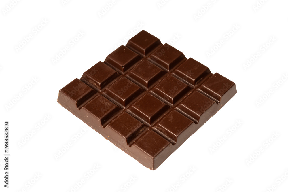 Fototapeta premium A chocolate bar with dried berries isolated on a white background.