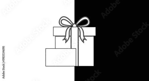 A simple line drawing of wrapped gifts.