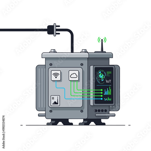 Smart Transformer Connected to IoT Cloud for Energy Management and Data Analysis