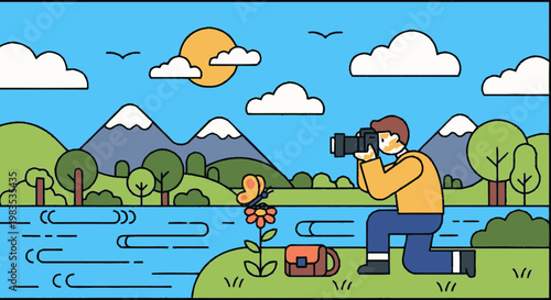 Man holding a large video camera.