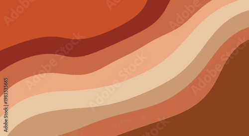 Wavy lines in orange hues.