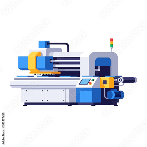 Modern Industrial CNC Machine, Precision Engineering, Automated Manufacturing Equipment