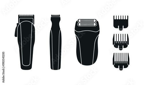 hair clipper electric trimmer, cordless clipper slim body, detail trimmer precision tool, foil shaver compact device, clipper