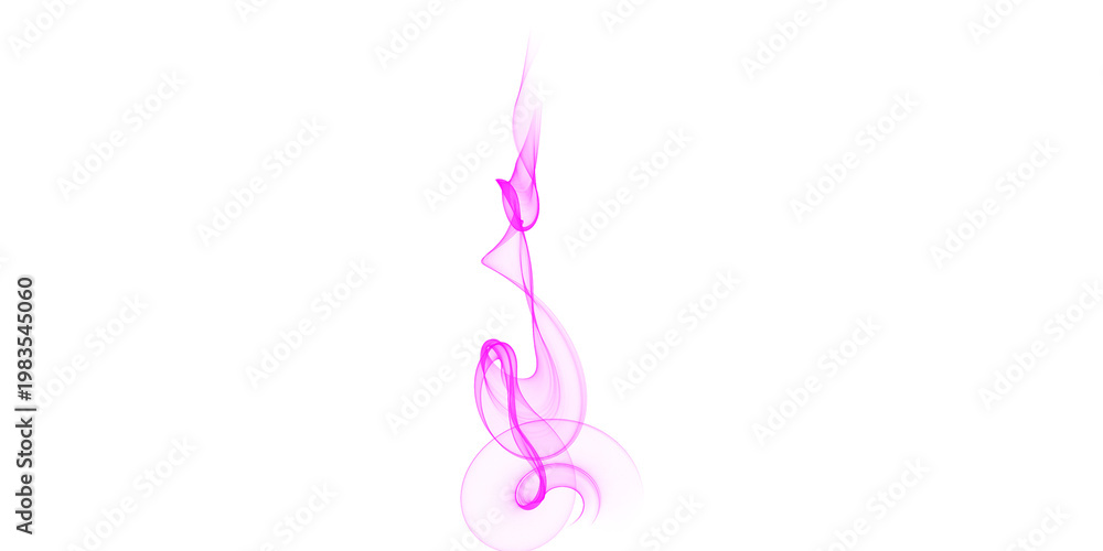 Obraz premium Pink abstract smoke wisp on black background elegant flowing glowing purple light wave digital art mystical aura motion