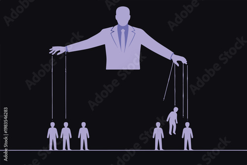 Vendor Dependency Risk Concept with Supplier Imbalance Affecting Procurement Stability and Control Illustration
