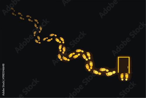 Employee Offboarding Journey Concept with Career Path Visualization and Organizational Exit Process Illustration.