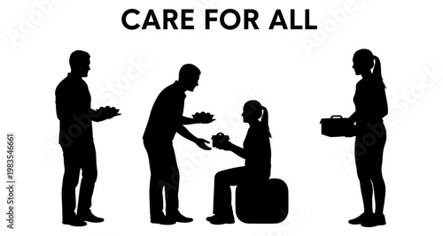 People helping each other with compassion during a community outreach event