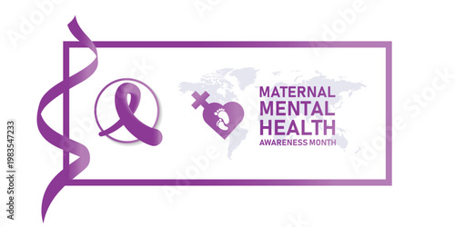 May is Maternal Mental Health Month background template. Holiday concept. use to background, banner, placard, card, and poster design template with text inscription and standard color. vector