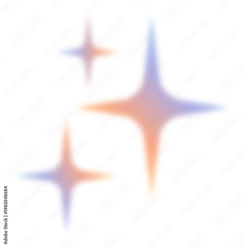 Obraz premium gradient stars pastel botanical flower blur