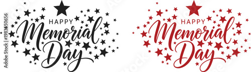 Honoring heroes beautiful memorial day typography with stars a remembrance day tribute for fallen soldiers