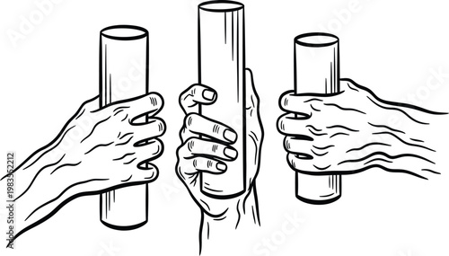 Handover illustration a symbolic representation of transition and collaboration
