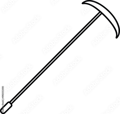 Crowbar lifting object line art illustration.