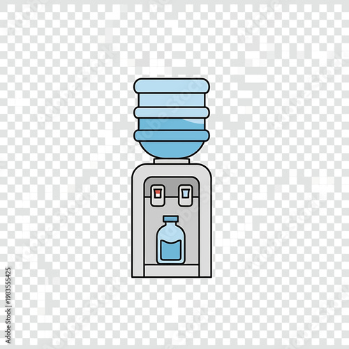 Water Cooler Dispenser Vector Illustration for Office Use