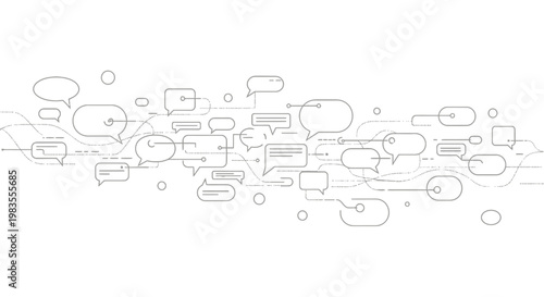 Collection of various chat bubbles.