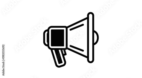 Megaphone Icon Loudspeaker Communication Tool.