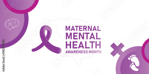 May is Maternal Mental Health Month background template. Holiday concept. use to background, banner, placard, card, and poster design template with text inscription and standard color. vector