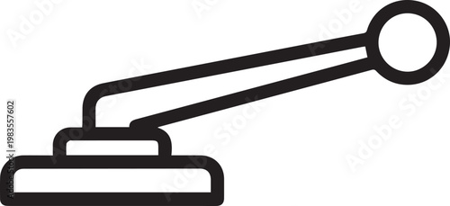 Hand-Cranked Lithography Press Lever Icon: Vintage Printing Press Mechanism for Artisans, Designers & Publishing Professionals Showcasing Manual Offset Printing Techniques, Historical Type