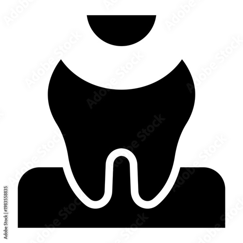 Dental Filling icon glyph style vector graphic illustration. Suitable for website design, app, template.