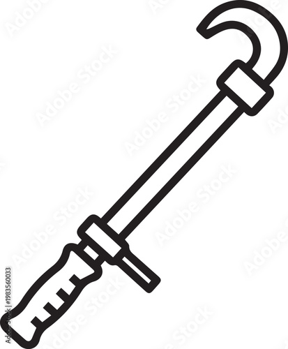 Premium Adjustable Conduit Bender Icon for Electrical Engineering, Plumbing, HVAC, Construction, and Industrial Design Projects – Perfect for Manuals, Infographics, Technical Guides,