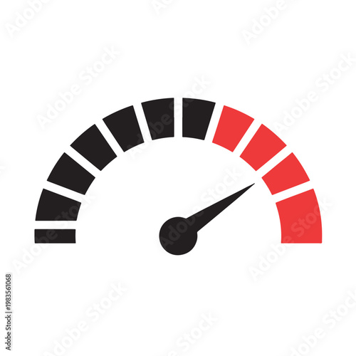 Fuel gauge showing approximately half of its capacity remaining