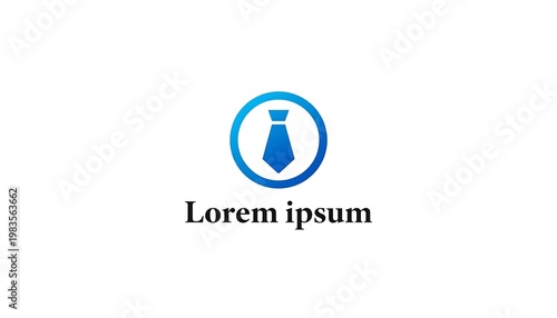 Free Download A professional logo design featuring a blue tie and circle - GFXLoad