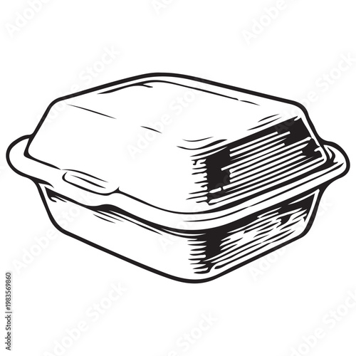 Clamshell Takeaway Food Container Box for Delivery Packaging Meal Prep and Food Service Industry