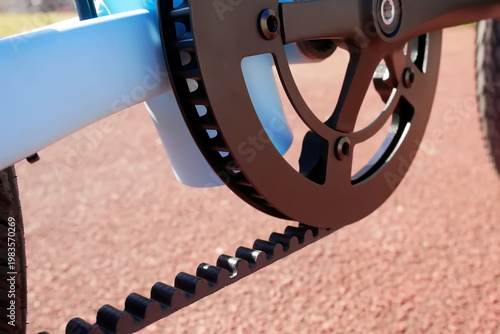 Folding bike details and close-up. Bike assembly. An electric bike that can be folded