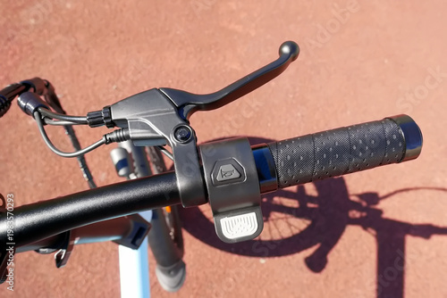 Folding bike details and close-up. Bike assembly. An electric bike that can be folded