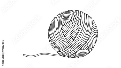 A ball of yarn for knitting.