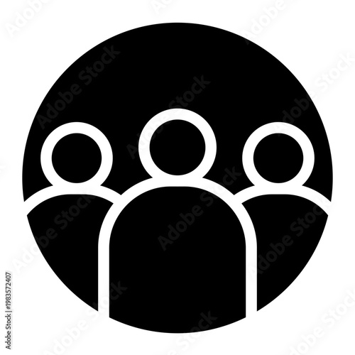 Followship icon glyph style vector graphic illustration. Suitable for website design, app, template.