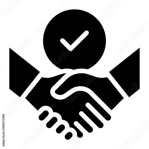 Trust  icon glyph style vector graphic illustration. Suitable for website design, app, template.