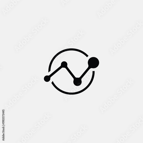 Abstract data analysis icon representing business growth and progress.