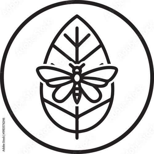 Preserved Leaf with Mounted Insect: Entomology Study, Taxidermy Display, Scientific Illustration, Educational Poster, Nature Conservation, Field Guide, Biology Reference, Microscopy Slide