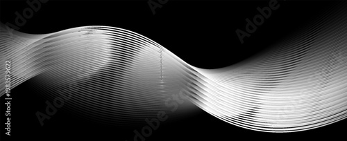 Abstract wave stripes lines pattern on white background vector