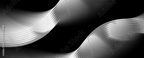 Abstract wave stripes lines pattern on white background vector
