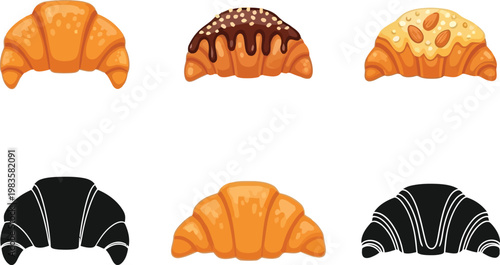 Assorted croissants a delicious collection of baked goods