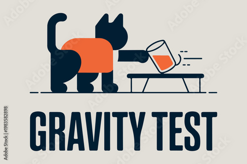 Black cat in orange shirt spills drink from glass on table