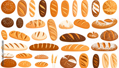 Variety of Breads on Display.