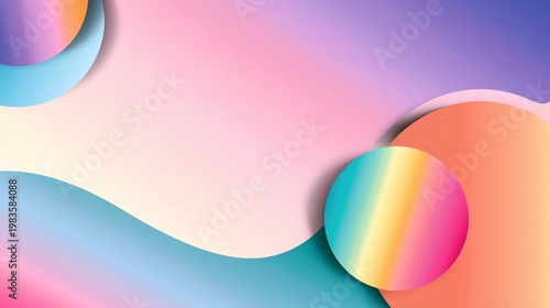 Swirls of Color With Circular Shapes and Gradients on a Background in Various Shades