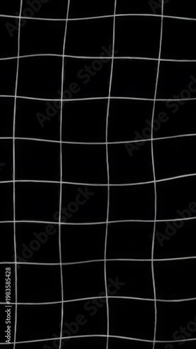 Grid pattern with hand drawn white lines, abstract motion graphic animation, seamless loop on a solid black background for modern digital design projects