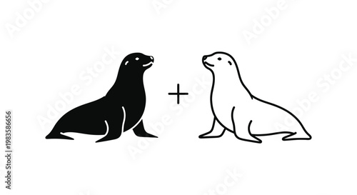 Sea Lions: Cute Marine Mammals Comparison Vector