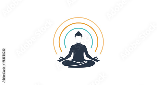 Meditation and mindfulness concept with a person in lotus position.