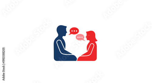 Two people having a conversation.