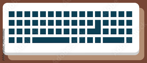 Virtual Computer Keyboard Interface – Modern Touchscreen Typing UI Design