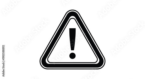 Black and yellow warning sign with exclamation point silhouette