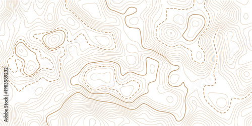 Abstract paper seamless pattern topography map counter map.Geographic line map with elevation assignments. Contour background geographic grid. Vector illustration.