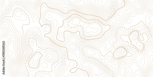 Abstract paper seamless pattern topography map counter map.Geographic line map with elevation assignments. Contour background geographic grid. Vector illustration.